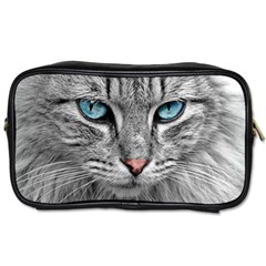 Cat Animal Cat Portrait Mackerel Toiletries Bag (one Side) by Sudhe