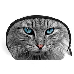 Cat Animal Cat Portrait Mackerel Accessory Pouch (large) by Sudhe