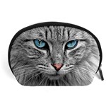 Cat Animal Cat Portrait Mackerel Accessory Pouch (Large) Front