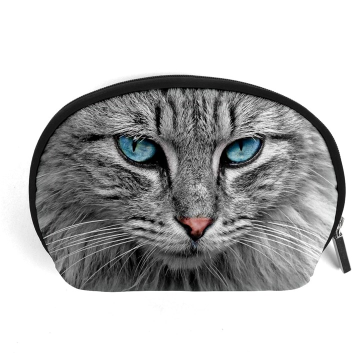 Cat Animal Cat Portrait Mackerel Accessory Pouch (Large)