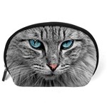 Cat Animal Cat Portrait Mackerel Accessory Pouch (Large) Back