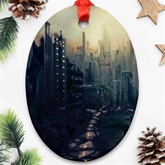 Apocalypse Post Apocalyptic Ornament (oval) by Sudhe