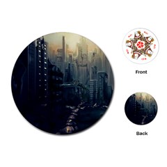 Apocalypse Post Apocalyptic Playing Cards Single Design (round) by Sudhe