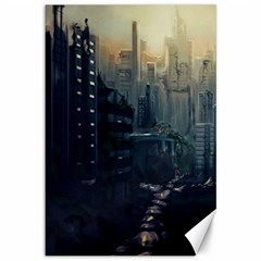 Apocalypse Post Apocalyptic Canvas 12  X 18  by Sudhe