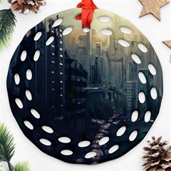 Apocalypse Post Apocalyptic Round Filigree Ornament (two Sides) by Sudhe