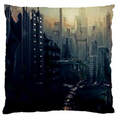 Apocalypse Post Apocalyptic Large Cushion Case (two Sides) by Sudhe