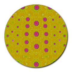 Bloom On In  The Sunshine Decorative Round Mousepads by pepitasart