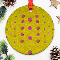 Bloom On In  The Sunshine Decorative Ornament (Round)