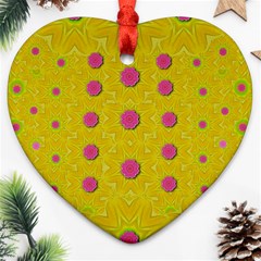 Bloom On In  The Sunshine Decorative Ornament (Heart)