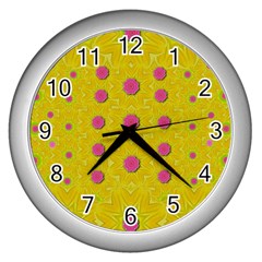 Bloom On In  The Sunshine Decorative Wall Clock (Silver)