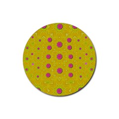 Bloom On In  The Sunshine Decorative Rubber Coaster (Round) 