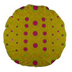 Bloom On In  The Sunshine Decorative Large 18  Premium Flano Round Cushions