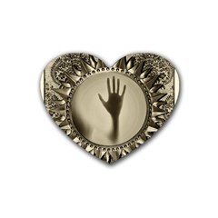 Mirror Mirror Of Souls Magic Mirror Rubber Coaster (heart)  by Sudhe