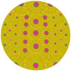 Bloom On In  The Sunshine Decorative Wooden Puzzle Round by pepitasart