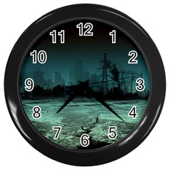 Industry Setting World Urban Wall Clock (black) by Sudhe