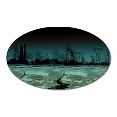 Industry Setting World Urban Oval Magnet by Sudhe