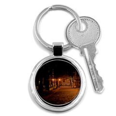 City Night Dark Architecture Lamps Key Chain (round) by Sudhe