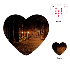 City Night Dark Architecture Lamps Playing Cards Single Design (heart) by Sudhe