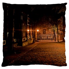 City Night Dark Architecture Lamps Large Cushion Case (two Sides) by Sudhe