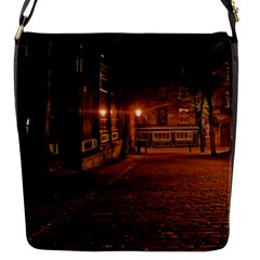 City Night Dark Architecture Lamps Flap Closure Messenger Bag (s)