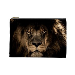 African Lion Wildcat Mane Closeup Cosmetic Bag (large) by Sudhe