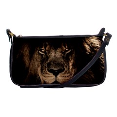 African Lion Wildcat Mane Closeup Shoulder Clutch Bag by Sudhe