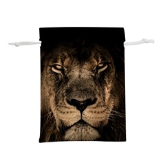 African Lion Wildcat Mane Closeup Lightweight Drawstring Pouch (s)