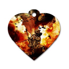 War Venue War Apocalypse Dog Tag Heart (two Sides) by Sudhe