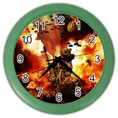 War Venue War Apocalypse Color Wall Clock by Sudhe