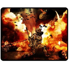 War Venue War Apocalypse Double Sided Fleece Blanket (medium)  by Sudhe