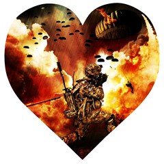 War Venue War Apocalypse Wooden Puzzle Heart