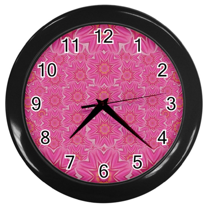 Bloom On In  The Soft Sunshine Decorative Wall Clock (Black)