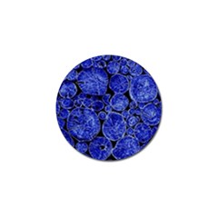 Neon Abstract Cobalt Blue Wood Golf Ball Marker (10 Pack) by Bajindul