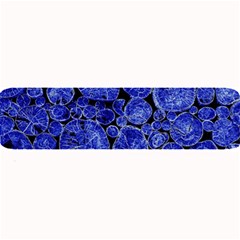 Neon Abstract Cobalt Blue Wood Large Bar Mats by Bajindul