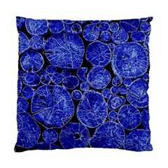 Neon Abstract Cobalt Blue Wood Standard Cushion Case (two Sides) by Bajindul