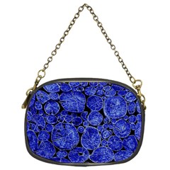 Neon Abstract Cobalt Blue Wood Chain Purse (two Sides) by Bajindul