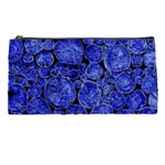 Neon Abstract Cobalt Blue Wood Pencil Cases Front