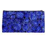 Neon Abstract Cobalt Blue Wood Pencil Cases Back