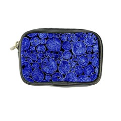 Neon Abstract Cobalt Blue Wood Coin Purse by Bajindul