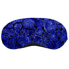 Neon Abstract Cobalt Blue Wood Sleeping Mask by Bajindul