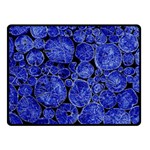 Neon Abstract Cobalt Blue Wood Double Sided Fleece Blanket (Small)  45 x34  Blanket Front