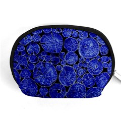 Neon Abstract Cobalt Blue Wood Accessory Pouch (medium) by Bajindul