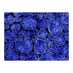 Neon Abstract Cobalt Blue Wood Double Sided Flano Blanket (mini)  by Bajindul