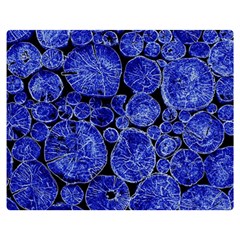 Neon Abstract Cobalt Blue Wood Double Sided Flano Blanket (medium)  by Bajindul