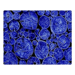 Neon Abstract Cobalt Blue Wood Double Sided Flano Blanket (large)  by Bajindul