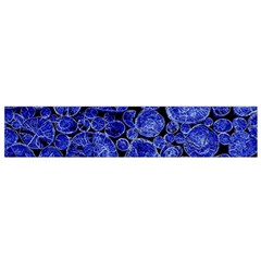 Neon Abstract Cobalt Blue Wood Small Flano Scarf by Bajindul