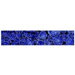 Neon Abstract Cobalt Blue Wood Small Flano Scarf Front