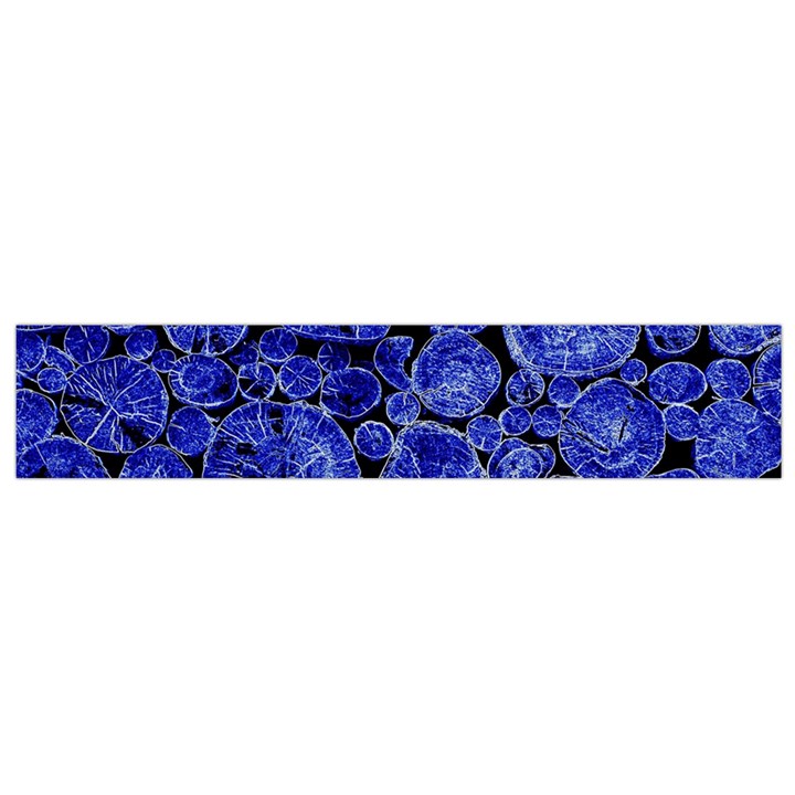 Neon Abstract Cobalt Blue Wood Small Flano Scarf