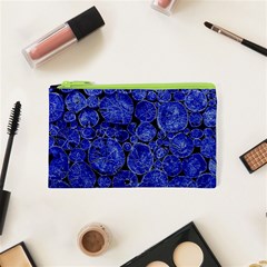 Neon Abstract Cobalt Blue Wood Cosmetic Bag (xs) by Bajindul