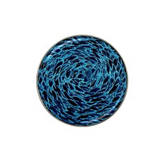 Neon Abstract Surface Texture Blue Hat Clip Ball Marker (4 Pack)